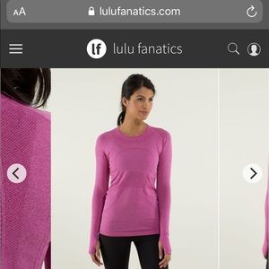 Pink long sleeve swiftly